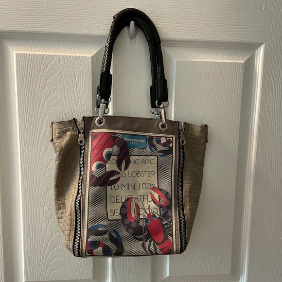 個性的！　Barbara Rihl レザーバッグ Barbara Rihl Chic Travel Bag France 100% Cowhide Leather